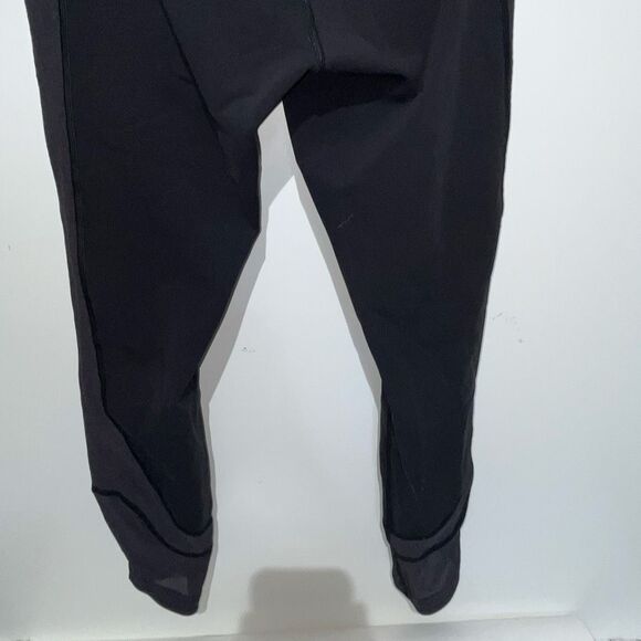 Lululemon Athletica Women's Black High Rise Mesh Trim Athletic Leggings Size 8 - Picture 7 of 10